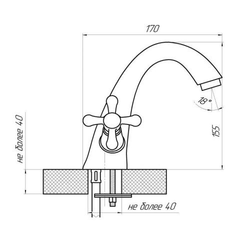 Смеситель Сантаком StMira 5022 на раковину хром - фото 3