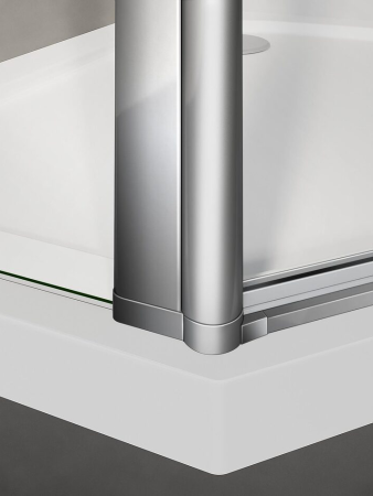 Душевой уголок WeltWasser WW300 10000002752 100х100 стекло прозрачное профиль хром без поддона