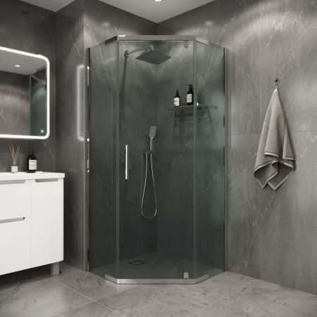 Душевой уголок Niagara Eco NG-1009-14D 90х90 стекло прозрачное профиль хром без поддона