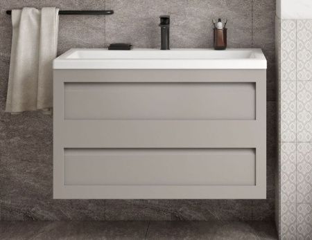 Тумба под раковину Art&Max PLATINO AM-Platino-1000-2C-SO-GCM 100х50 подвесная цвет серый