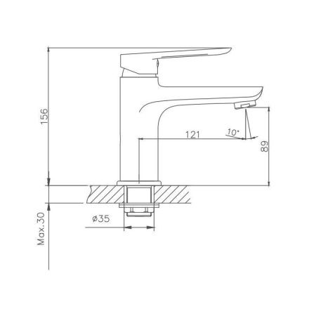 Смеситель Cron CN10521 на раковину хром