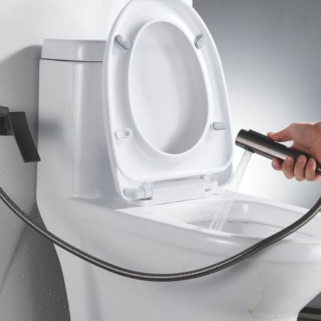 Гигиенический душ со смесителем Shevanik S4005T-1 оружейная сталь