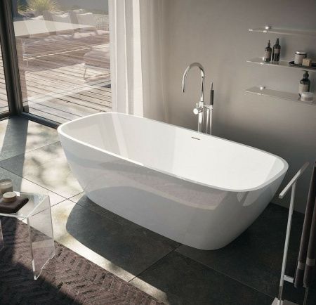 Ванна из искусственного камня Gruppo Treesse BRIO V297BL 170х70 отдельностоящая прямоугольная