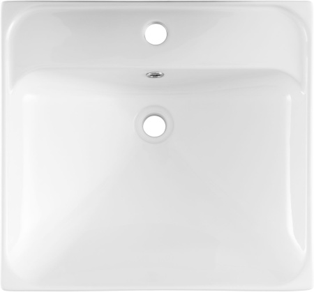 Раковина керамическая Aquanet Flash 00333265 51х47 полувстраиваемая цвет белый 1 отверстие под смеситель
