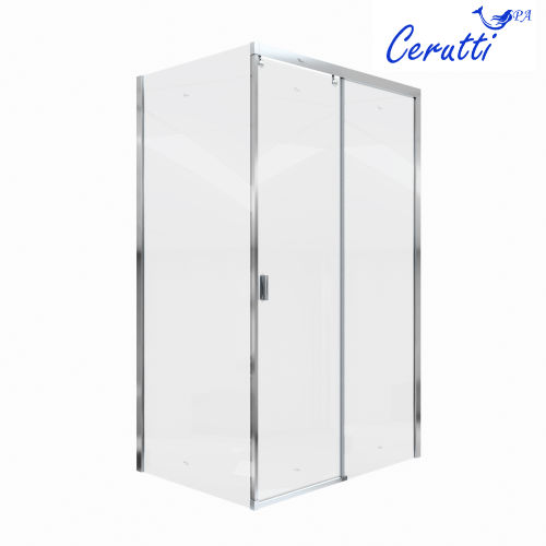 Душевой уголок Cerutti SPA MARBELLA 120 R 120х80 стекло прозрачное профиль хром глянцевый - фото 2