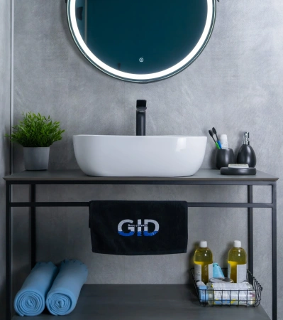 Раковина керамическая Gid Geométrico 51198 50х40 накладная цвет белый без отверстий под смеситель