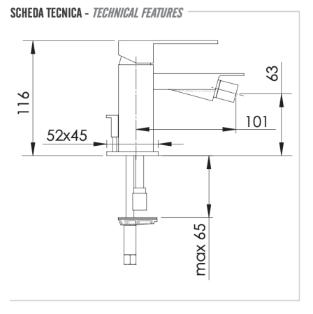 Смеситель Remer Q-Design QD20 на биде хром