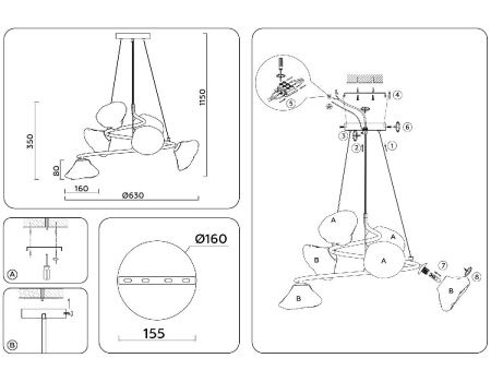 Люстра подвесная Ambrella Light Heigh Light (Хеигх Лигхт) LH15003