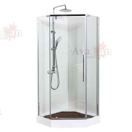 Душевой уголок AvaCan PC100 100х100 стекло прозрачное профиль хром без поддона