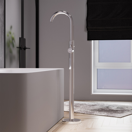 Смеситель Damixa Scandinavian Pure 365000000 напольный хром без термостата