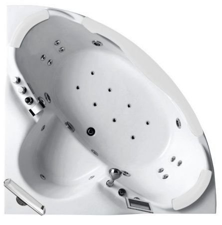 Ванна акриловая гидромассажная Gemy G9025 II O 155х155 угловая четверть круга с каркасом