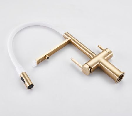 Смеситель для кухни Rose R358G на мойку золото