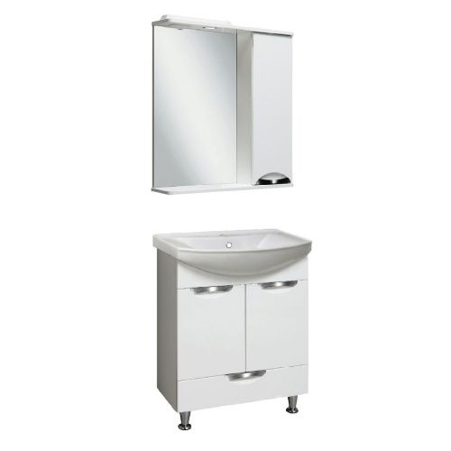 Зеркало-шкаф RUNO БАРСЕЛОНА 1036 65х75 подвесной цвет белый - фото 4