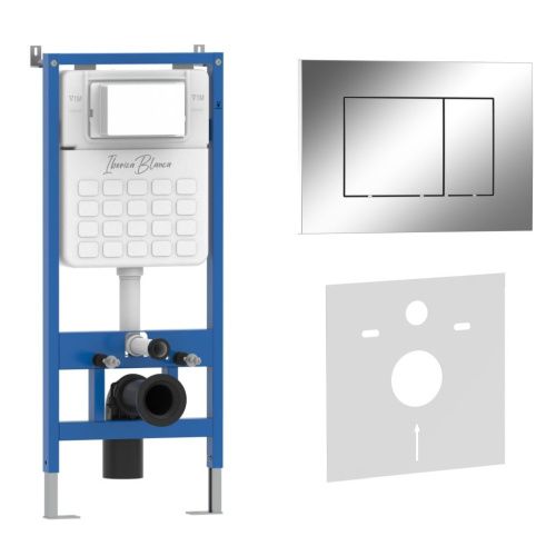 Комплект сантехническая инсталляция с клавишей смыва Iberica Blanca ESTI-S IB001.852 - фото 2