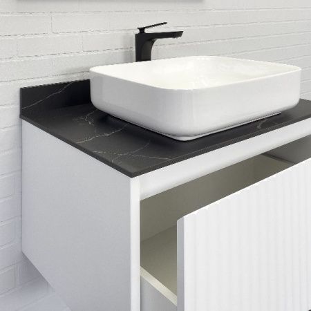 Тумба с раковиной Comforty Марсель 00-00013395CF 80х50 подвесная цвет белый