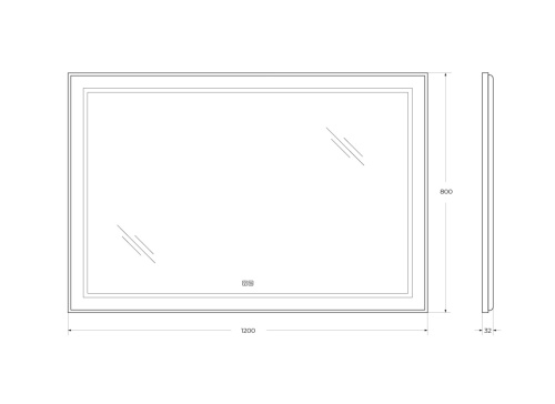 Зеркало BelBagno Kraft SPC-KRAFT-1200-800-LED-TCH-WARM 120х80 - фото 5