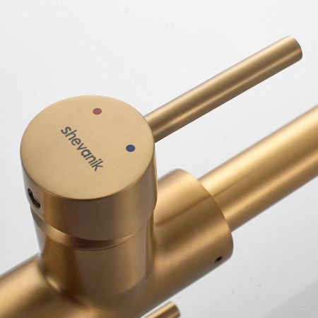 Смеситель для кухни Shevanik S328G на мойку золото