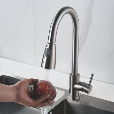 Смеситель для кухни Raffine F213L на мойку сатин