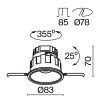 Светильник встраиваемый Maytoni Technical Wise DL057-10W3K-W