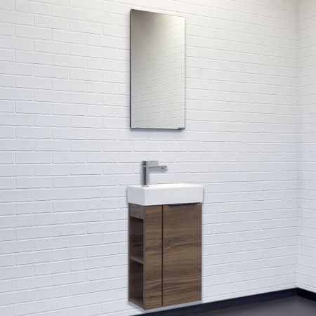 Тумба с раковиной Comforty Матэ 00-00015325CF 40х20 подвесная цвет коричневый