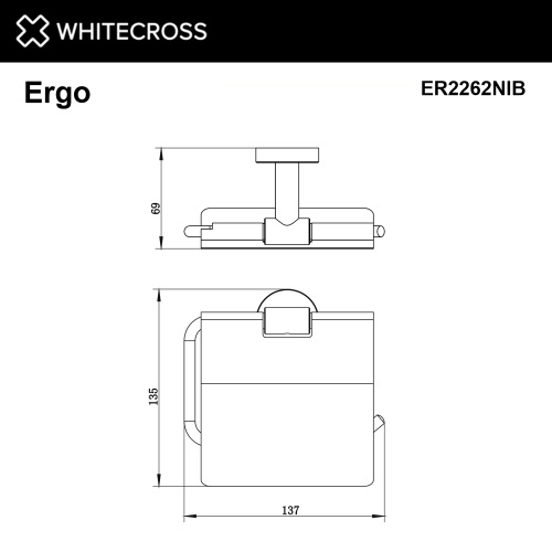 Бумагодержатель Whitecross ERGO nickel brushed ER2262NIB - фото 2