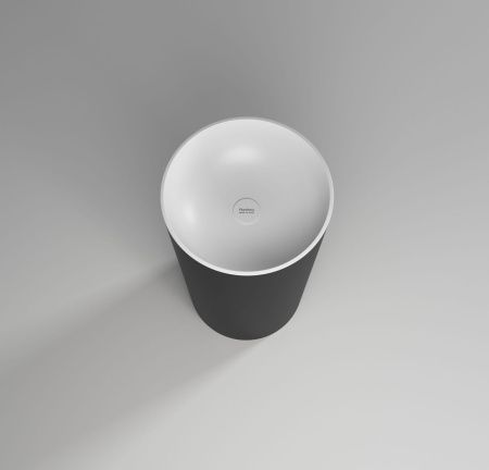 Раковина из искусственного камня Plumberia Selection Misha MISHA SOFT BN 40х40 напольная цвет белый/черный