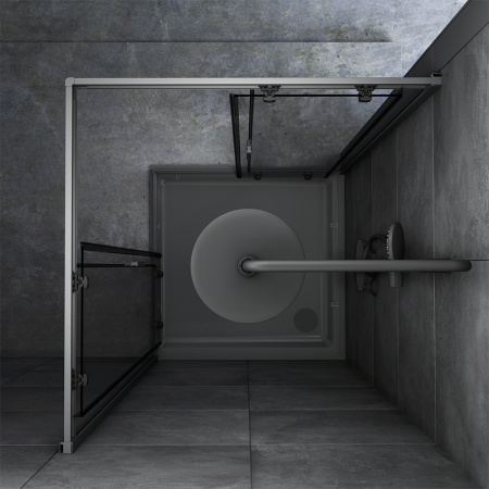 Душевой уголок Am.Pm Gem W90G-403-090BT 90х90 стекло прозрачное профиль черный матовый без поддона