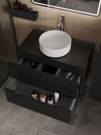 Тумба с раковиной Orange Line Li-80TubMDF+B09-360W 80х50