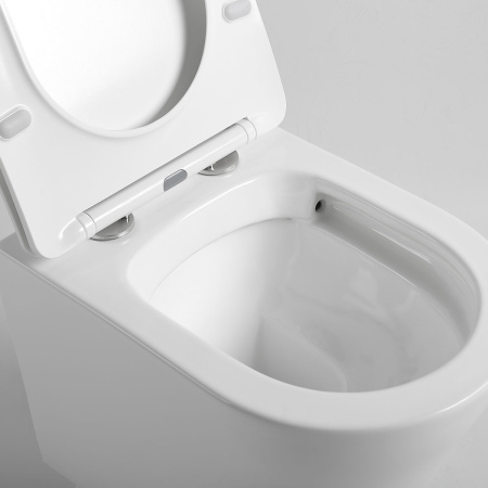 Унитаз подвесной Vincea Piatti VT1-11S белый с сиденьем микролифт безободковый душевой смыв