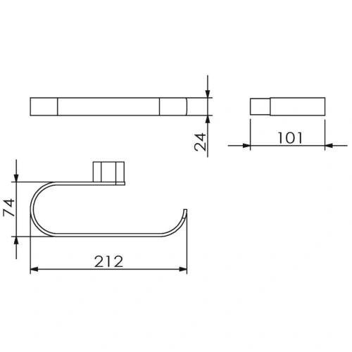 Полотенцедержатель Langberger LUGANO 24038A - фото 3