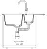 Кухонная мойка Granfest Quadro Q-775KL графит 77х50 цвет графит поверхность матовая