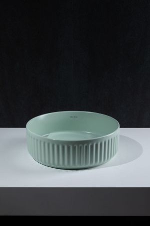 Раковина керамическая Allen Brau Fantasy 4.11032.MT 40х40 накладная цвет зеленый без отверстий под смеситель