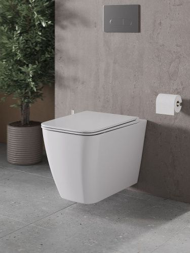 Унитаз подвесной Agger AT04100 белый с сиденьем микролифт каскадный смыв - фото 5