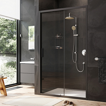 Душевая дверь Am.Pm Gem W90G-120-1-195BT 120х195 стекло прозрачное профиль черный