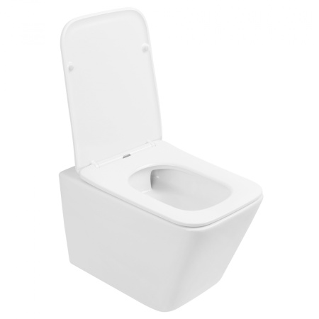 Унитаз подвесной Abber Rechteck AC1201T белый с сиденьем микролифт безободковый смыв торнадо