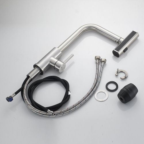 Смеситель для кухни Shevanik S263L на мойку сатин - фото 4