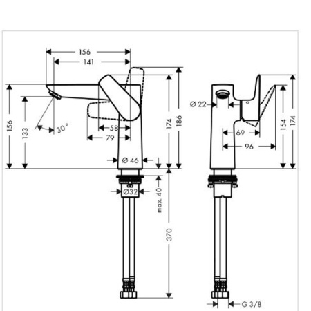 Смеситель Hansgrohe Talis E 71755000 на раковину хром