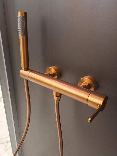 Смеситель для душа AltroBagno Unione AltroBagnoUnione030605BC настенный медь матовая - фото 2