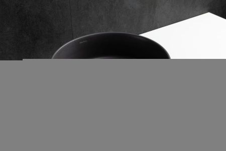 Раковина керамическая Allen Brau Fantasy 4.11032.AN 40х40 накладная цвет черный без отверстий под смеситель