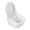 Унитаз подвесной BelBagno SFERA-R BB046CHR/SC белый с сиденьем микролифт безободковый каскадный смыв