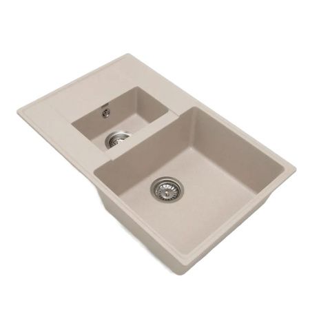 Кухонная мойка Grandex Aqua 600113 80х50 цвет бежевый поверхность матовая