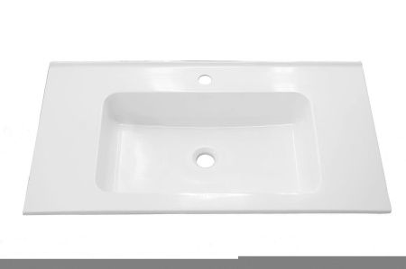 Раковина из искусственного камня Эстет Каре ФР-00000782 90х50 накладная цвет белый 1 отверстие под смеситель