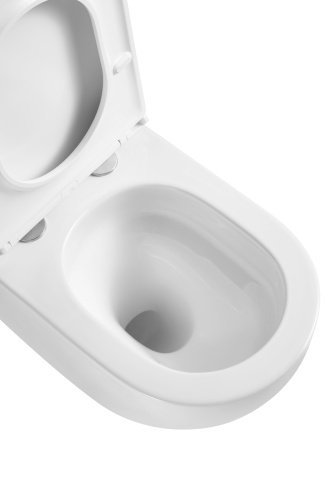 Унитаз подвесной Grossman Торнадо GR-4411SQ белый с сиденьем микролифт безободковый смыв торнадо - фото 5