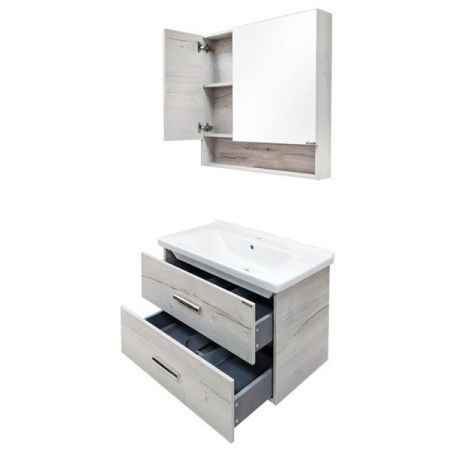 Тумба с раковиной Comforty Парма 00004143491CF 80х50 подвесная цвет серый