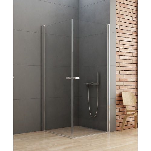 Душевой уголок New Trendy NEW SOLEO Chrome D-0141A/D-0141A 90х90 стекло прозрачное профиль хром без поддона - фото 2