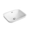 Раковина из сантехнического фарфора Melana 1422C-805 60х40 встраиваемая цвет белый без отверстий под смеситель