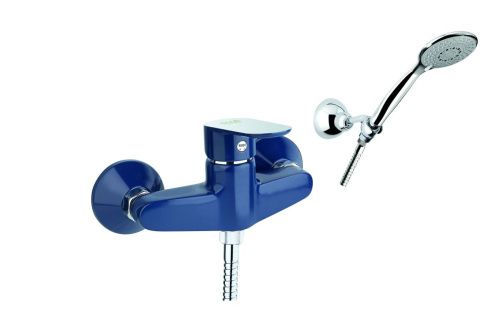 Смеситель для ванны и душа Fiore 81TX6510 настенный хром/синий - фото 2