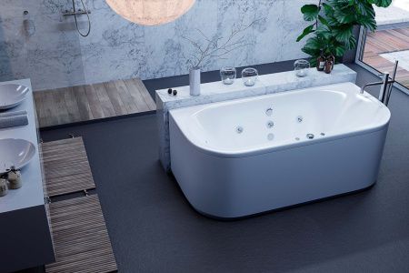 Ванна акриловая Aquatek Морфей MOR190-0000059 190х90 пристенная асимметричная с каркасом без ручек