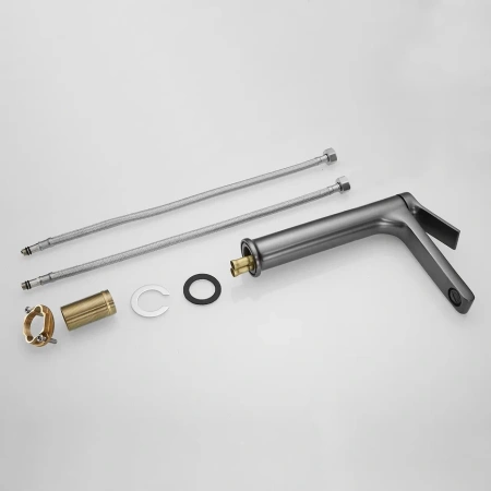 Смеситель для раковины Shevanik S8311T на столешницу оружейная сталь