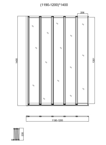 Душевая шторка на ванну Vincea VSB-32120CL 120х140 стекло прозрачное профиль хром глянцевый - фото 3